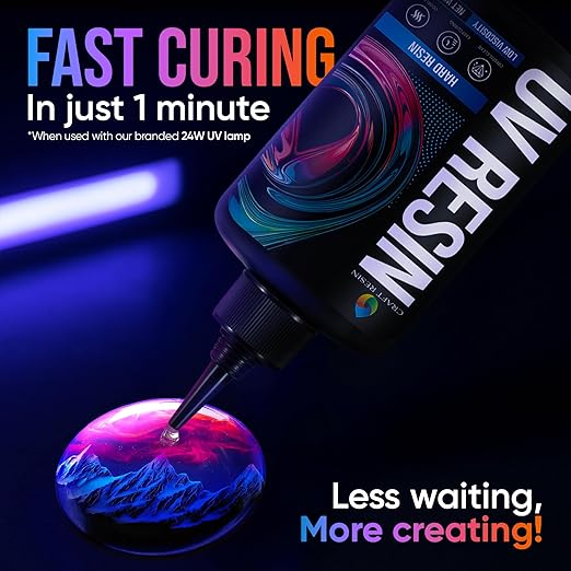 CRAFT RESIN 500g UV Resin Kit Hard Type Low Viscosity – Crystal Clear and - Image 3