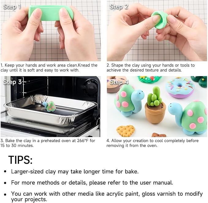 Shuttle Art 82 Colors Polymer Clay Kit, Oven Bake Clay - Image 8