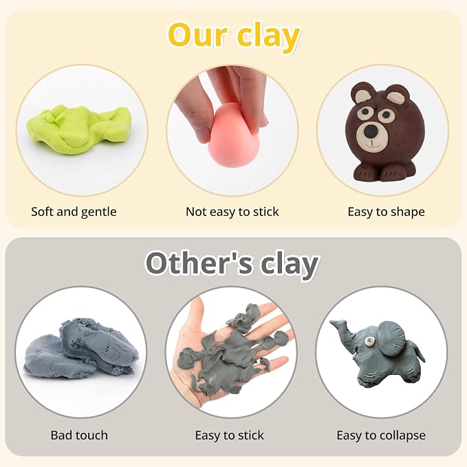 Air Dry Clay, 180 Packs Colored Foam Clay, Moldable Foam Clay Super Light Air - Image 3