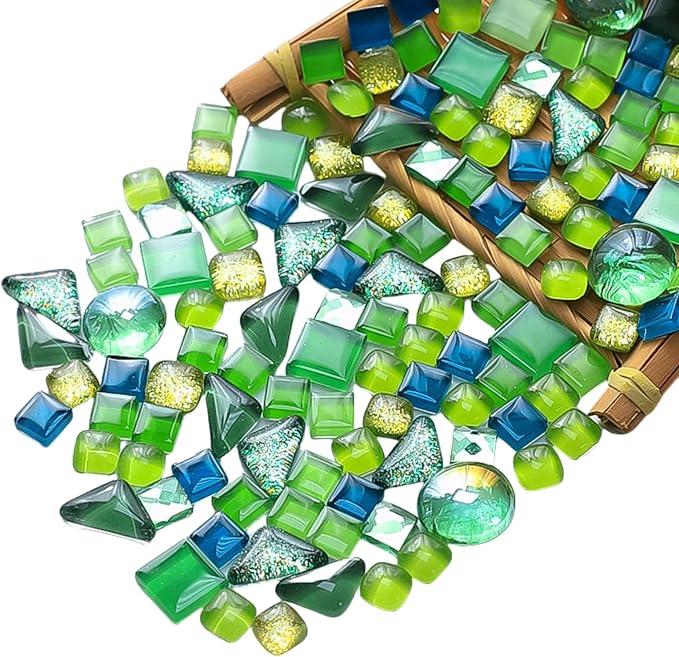 500g Mixed Color Irregular Crystal Mosaic Tiles, Tiny Mosaic Tile DIY Hobbies by BTMIEY