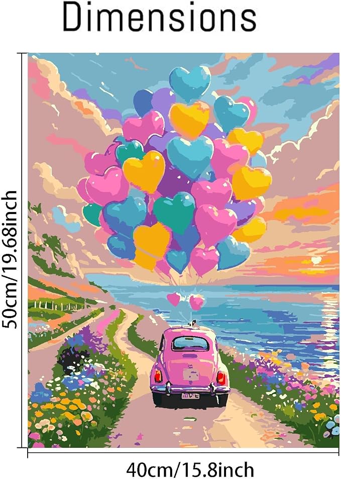 Clendo Balloon Paint by Numbers Kit - Image 2