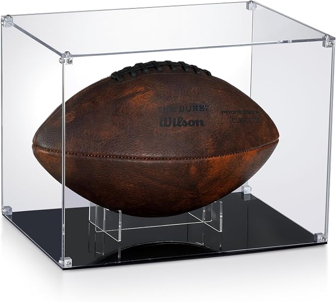 All Clear Acrylic Football Display Case, Assembly Box by MaiiTiproll