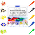 PCB Test Point & Test Hook Clip Assorted Kit, Black/Red/Green/Blue/Yellow Test Point Pin & Test Hooks Clips Spring Hook Clip PCB Board Breadboard Kit (PCB-Test-Kit)