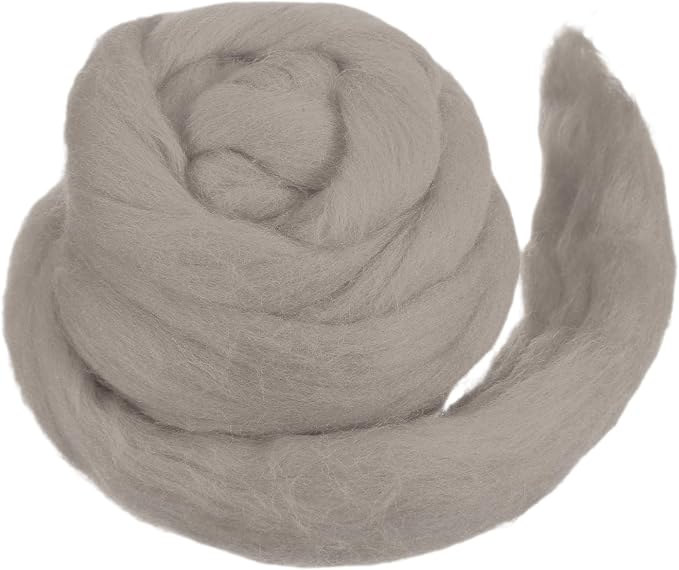 MECCANIXITY Wool Roving Yarn Soft Felting Wool 50g/1.76oz Pure Chunky Roving by MECCANIXITY
