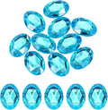 MECCANIXITY 10Pcs Acrylic Oval Gems 30x40 mm Flat Back Artificial Rhinestones by MECCANIXITY