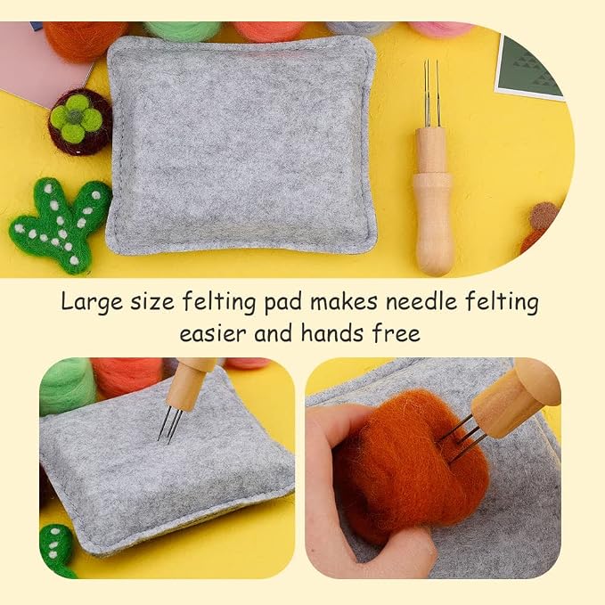 WONVOC Needle Felting Pad, Felting Kit, Needle Felting Mat - Image 3
