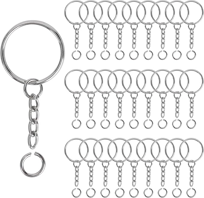 120PCS Keychain Making Supplies, Keychains Bulk Rings Making Kit by Sucrown
