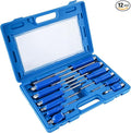 Lichamp 12-Piece Screw Driver Set Heavy Duty, Go-Thru Magnetic Screwdriver Set Kit with High Torque 6 Phillips & 6 Flat Head Tips