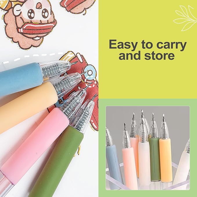 6 Pack Retractable Craft Knife Pen Set Precision Hobby Cutting Tools - Image 3