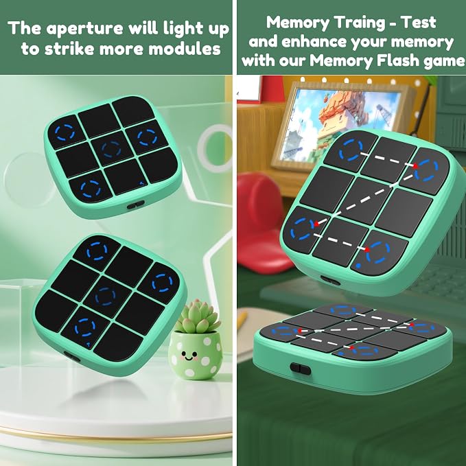 KOQQQ Rechargeable Tic-Tac-Toe Bolt Game, Upgraded 4-in-1 Handheld Puzzle - Image 5