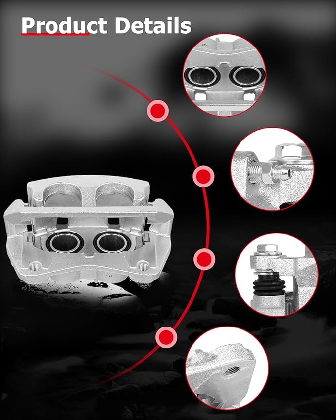 cciyu Front Right Brake Caliper Assembly w/Bracket 19B3827 2014 2015 2016 2017 2018 2019 For Acura For MDX,2016 2017 2018 2019 2020 2021 For Honda For Pilot,2017 2018 2019 2020 For Honda For Ridgeline