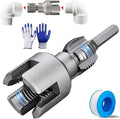 Integrated Internal & External Pipe Threading Tool, Pipe Thread Cutting Tool, Electric Drill Compatible 2 In 1 PVC Pipe Threader Kit, 1/2" 3/4" PVC Thread Maker Tool for Water Pipes (1 Pc 3/4’’)