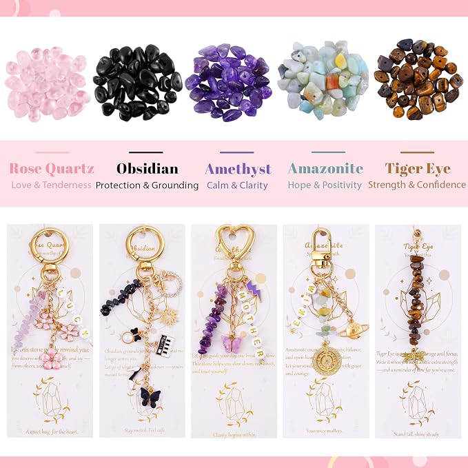 TOHONGADON 907 Pcs Lip Gloss Charms, Keychain Making Kit, Bag Charm Kit - Image 3