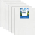12x16 Canvas Panels 6 Pack, 100% Cotton Pre-Primed Canvas Boards by HANSILK