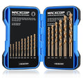 Cobalt Drill Bit Set, 15Pcs M35 High Speed Steel Jobber Length Drill Bit Kit for Hardened Metal, Stainless Steel, Cast Iron, Wood and Plastic, with Index Storage Case, 1/16"-3/8"