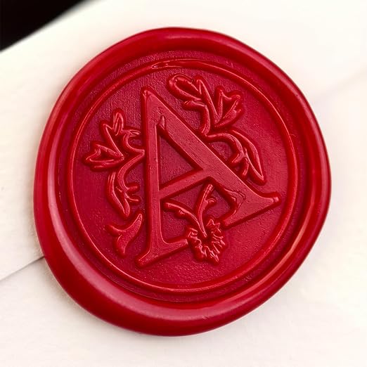 Medieval Traditional Initial Alphabet Wax Seal Stamp, Brass Head Wooden Handle - Image 2