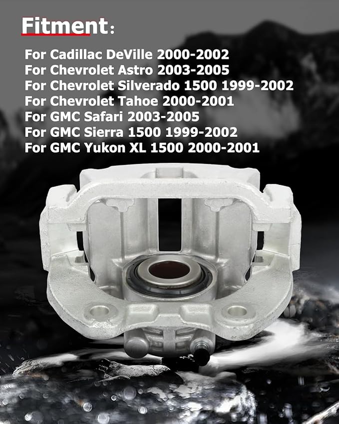 cciyu 18-B4726 Rear Left Brake Caliper Assembly w/Bracket For Cadillac 2000-2002,For Chevy 1999-2005,For GMC 1999-2005