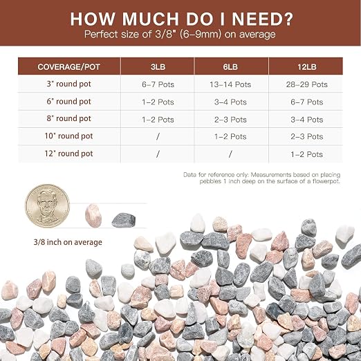 NUPICK 12 lbs Pebbles for Indoor Plants, 3/8 Inch Pea Gravel for Fish Tank - Image 6