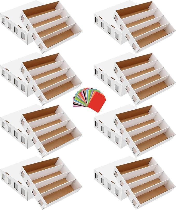 8 Pack Trading Card Storage Box 25000+ Count Cards Storage Box by HIMOMO