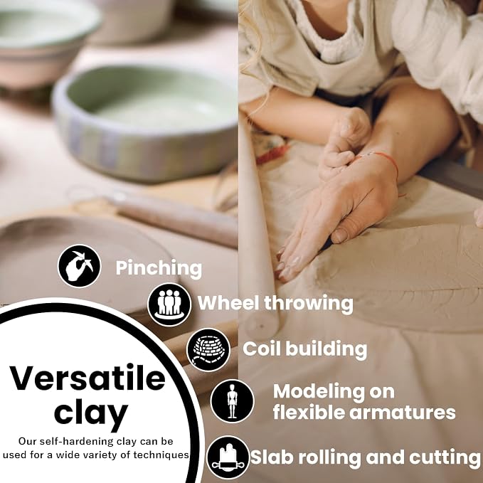 Old Potters Air Dry Modeling Clay, 25 lbs, All Natural Modeling Clay. Ideal - Image 3