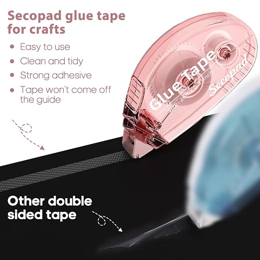 Secopad 12 Pack Scrapbook Tape, Double Sided Tape Roller - Image 2