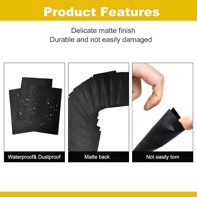 150 Pcs Matte Black Card Sleeves 2.6''x3.6'' Compatible - Image 3