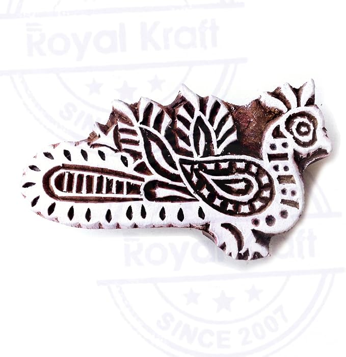 Royal Kraft Wooden Stamps DIY Fabric, Henna Printing Blocks THDtag048 - Image 3