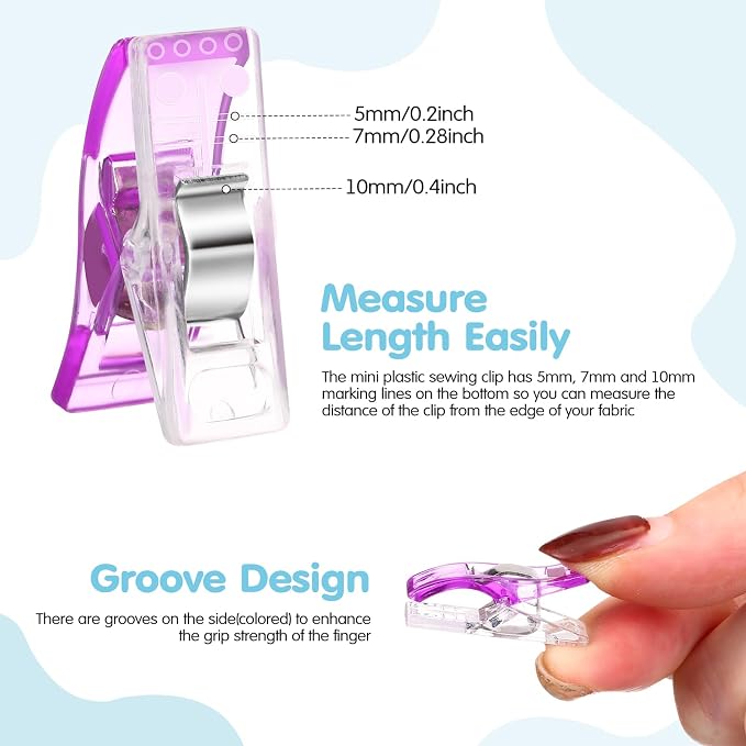 Beeveer 600 Sewing Clips for Fabric and Quilting - Image 3