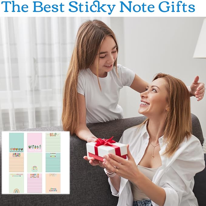 SLP Day Appreciation Sticky Notes Gifts, 9 Pack Speech Language Pathologist - Image 5