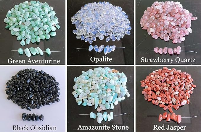 LAIDANLA Green Aventurine 400pcs Natural Chip Stone Beads 5-8mm Healing Crystal - Image 5