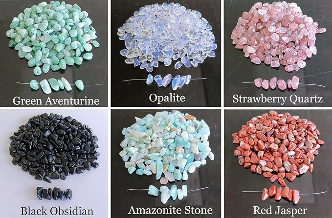 LAIDANLA Amazonite 400pcs Natural Chip Stone Beads 5-8mm Healing Crystal - Image 5