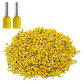XHF 1000 PCS AWG 14/2.5mm² Wire Ferrules Insulated Copper Crimp Connectors, Crimp Pin Cord End Terminals Yellow