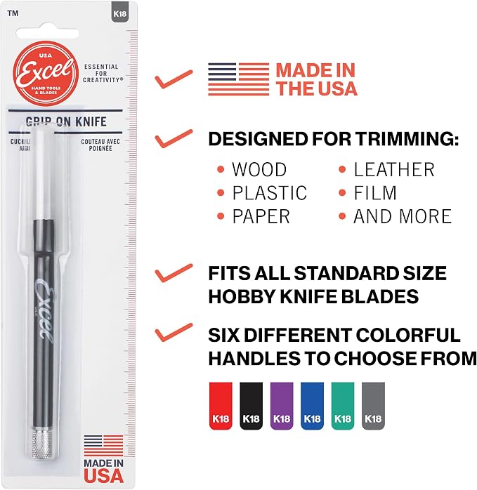 Excel Blades K18 2-Pack Soft Grip Craft Knives, #11 Blades - Image 3