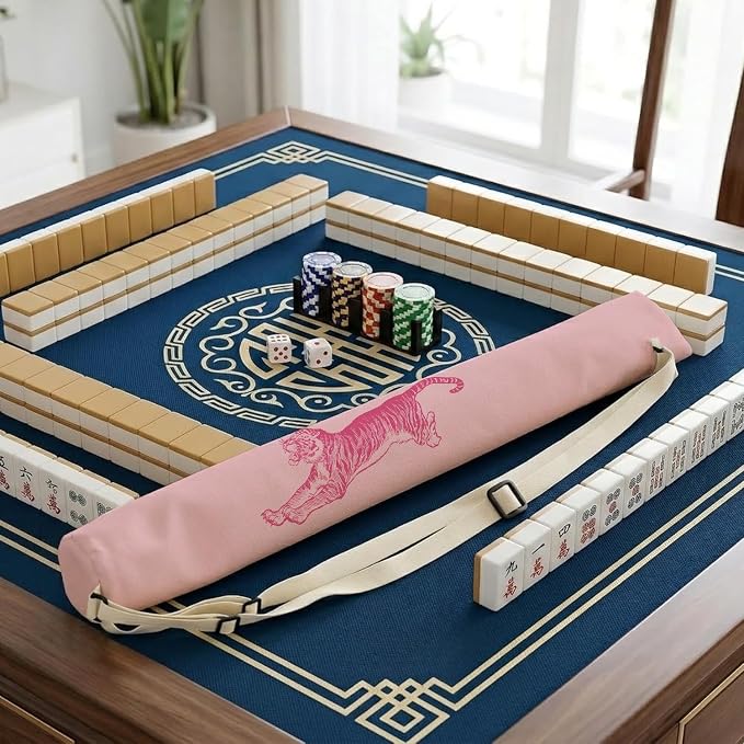 Preppy Pink Tiger Mahjong Mat Bag - Image 6