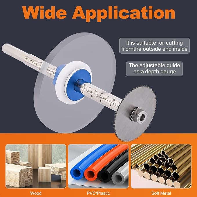 PVC Pipe Internal Cutter Set – 360° Rotating Cutter, adjustable depth gauge - Image 7
