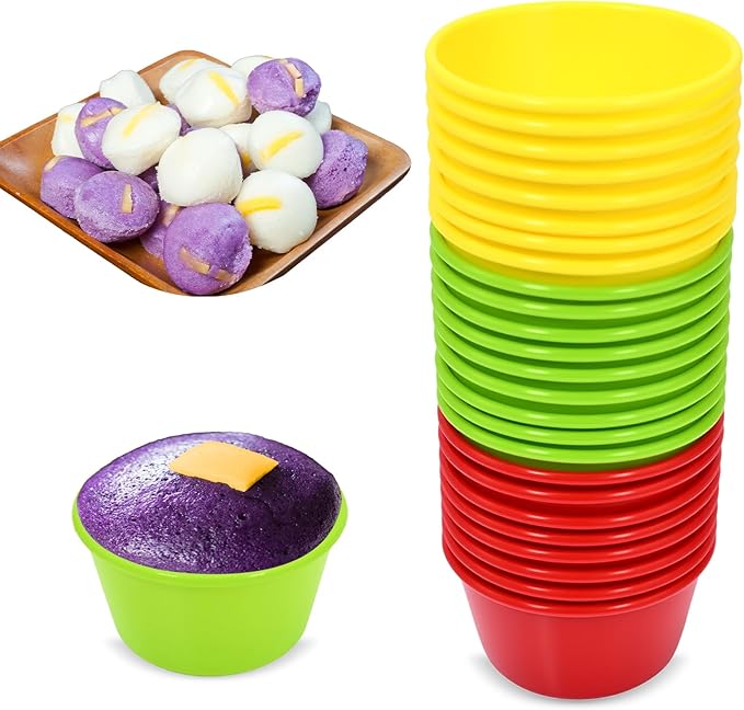 24 Pcs Silicone Puto Molder Filipino, BPA-Free Non-Stick Puto Mold Cups by ZANHIX