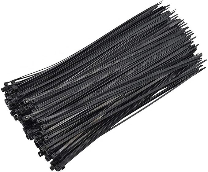 URBEST 100 Pcs Self Locking Wire Cable Zip, Tie Fasten Wrap 6 Inch Nylon Zip Tie (100, Black)