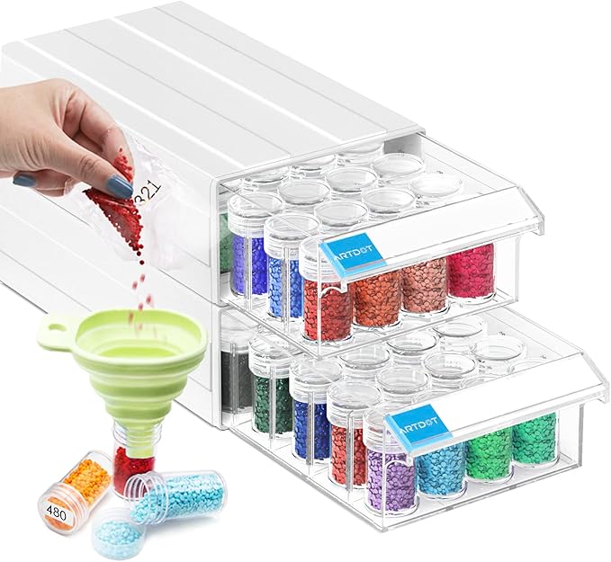 ARTDOT 2-Pack Interlocking Storage Containers by ARTDOT