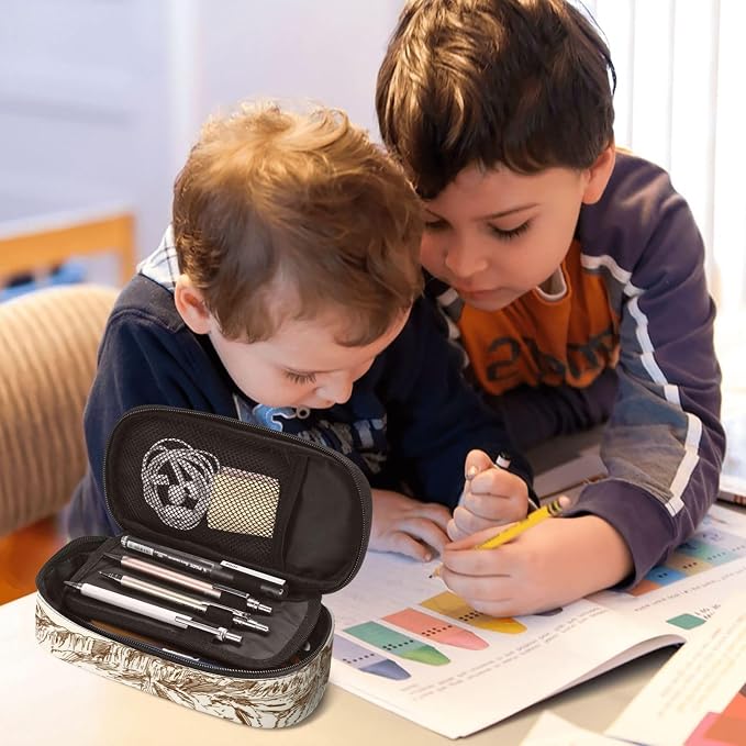 Western Vintage Desert Cactus Cowboy Pencil Case Organizer Big Capacity Pencil - Image 6