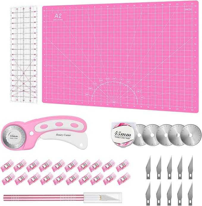 Rotary Cutter Set Pink by HeadleyTools