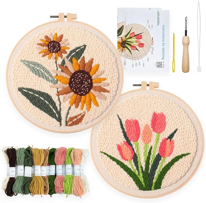 YWAOAIJD Punch Needle Embroidery Kit, Include Punch Needle Tools, Embroidery by YWAOAIJD