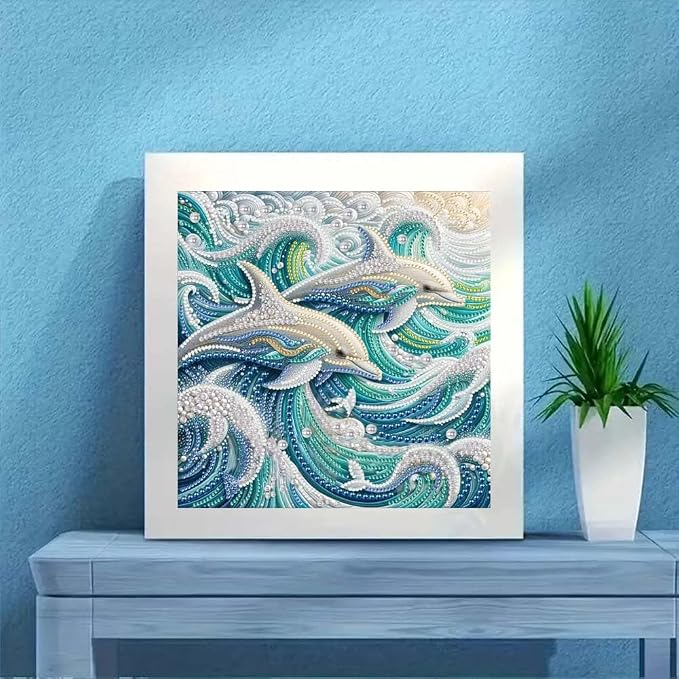 Dolphin Animal Special Shape Diamond Art Kits - Image 2