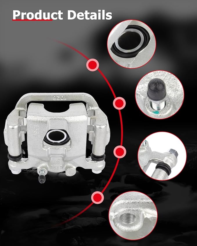 cciyu 19-B2780A Rear Left Brake Caliper Assembly w/Bracket For Nissan For Altima 2.5L 2007-2012,For Nissan For Altima 3.5L 2007-2012,For Nissan For Maxima 3.5L 2007-2008