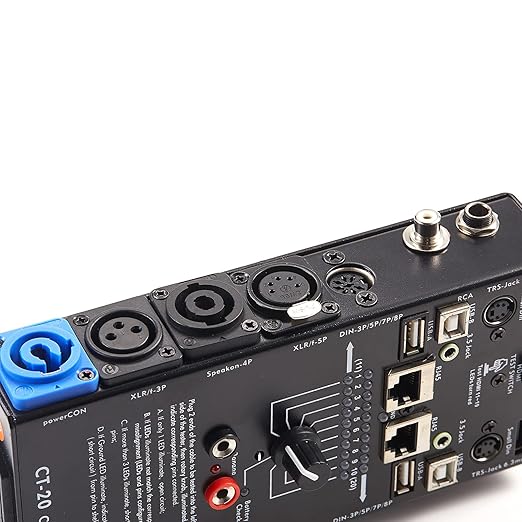 MFL. 15-Plug Audio Cable Tester Line Finder Black 15-in-1 Cables Checker 10-Way Switch Wire Tracker with LED Indicators, Rectangular