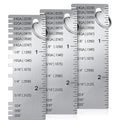 Weewooday 3 Pcs Wire/Metal Sheet Thickness Gauge Metal Tool Stainless Steel Welding One Sided Material Thickness Gauge Plated Size Inspection Tool