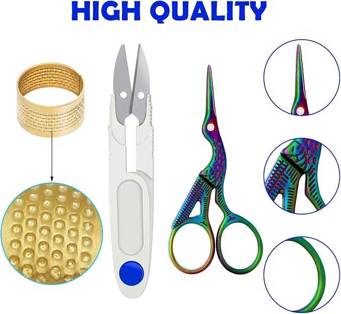 Mudder 53 Pieces Cross Stitch Tool Embroidery Starter Kit Includes Bamboo - Image 4
