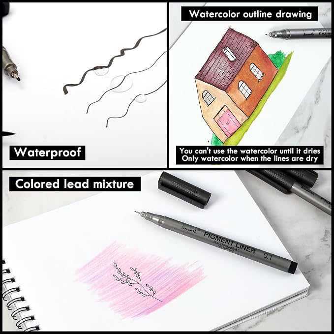 Brusarth Extra Fine Point Writing Pens: 3 Pack, Design - Image 2