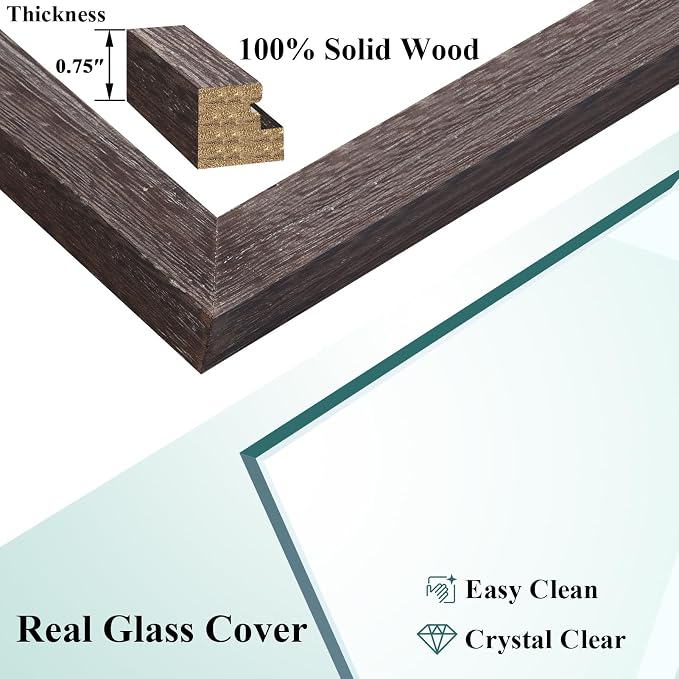 RPJC 3.5x5 inch Picture Frame Made of Solid Wood High Definition Glass - Image 7
