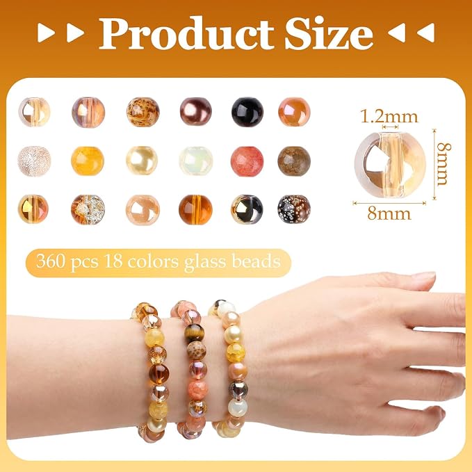 DUQGUHO 8mm Champagne Gold Beads - Image 4