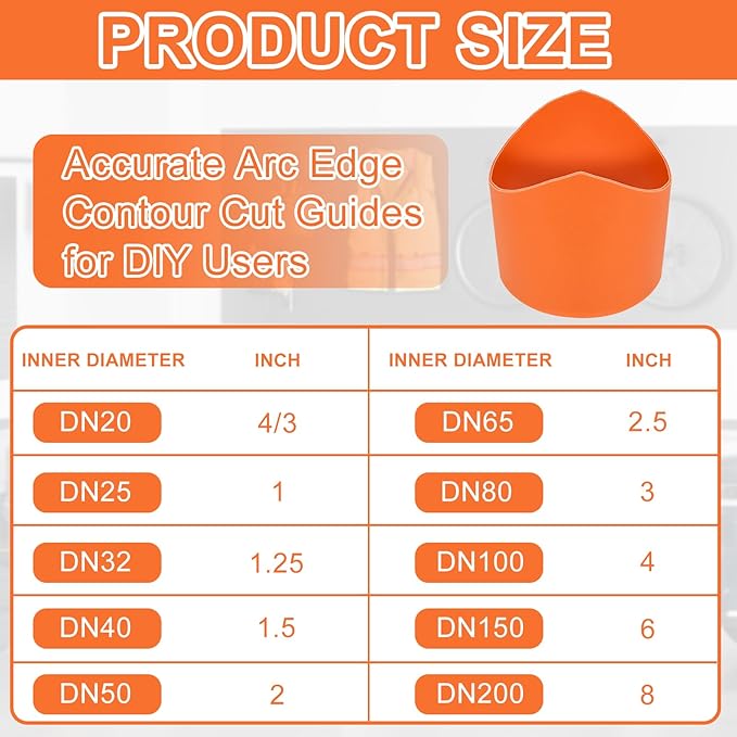 10 Pack Pipe Saddle Template, Precision Pipe Saddle Template Cutting Guide - Image 2